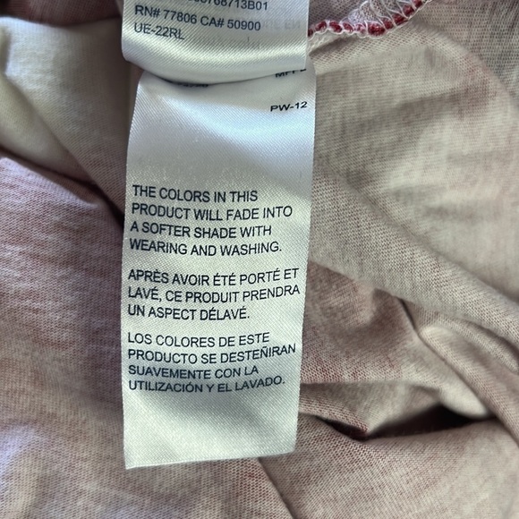 Tommy Hilfiger Blue/White And Red Short Sleeve Dip Dye T-Shirt Size M - Picture 10 of 13